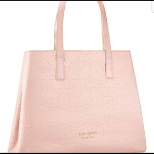 KATE SPADE FRAGRANCE TOTE PINK FAUX LEATHER NWT